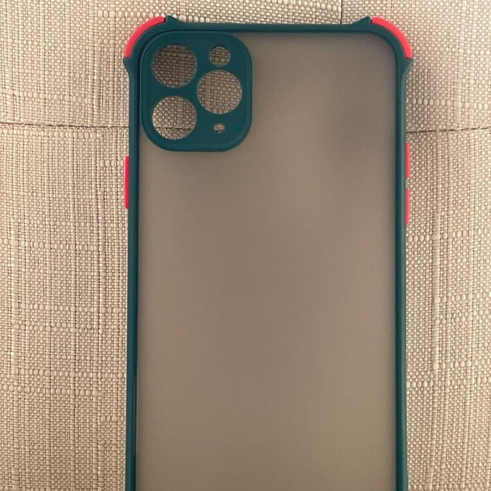 Phone Case for iPhone 11 pro Max Blue Plastic Fitted Back Case Unbranded New